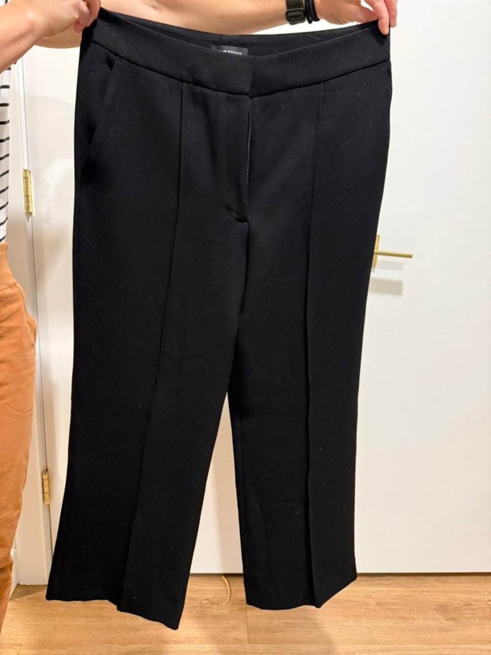 Full length pintuck trousers